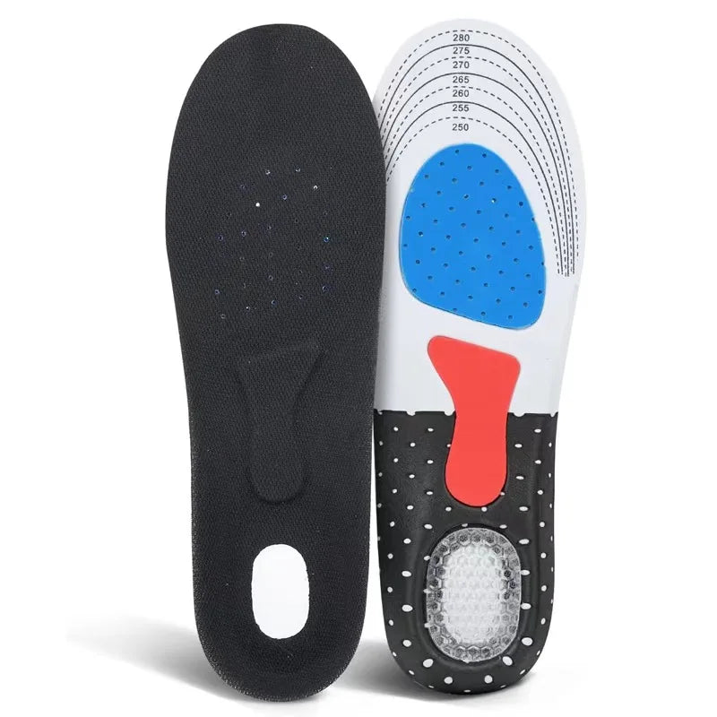 Cuttable Breathable Orthotic Arch Support Shoe Insoles for Men Women Soft Running Cushion Memory Gel Pad with Sweat Absorption by Rad Living