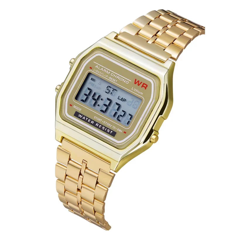 F91W Steel Strap Watches Women Watch Men Business Clock Multifunction LED Digtal Sports Wrist Watch Electronic Clock Electron wi by Rad Living