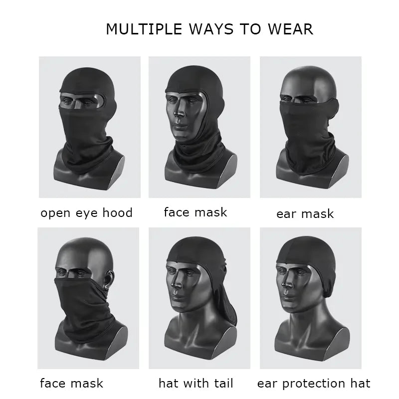Balaclava Cycling Caps for Men Bicycle Travel Quick Dry Dustproof Face Cover Sun Protection Hat Windproof Sports Hood Ski Mask by Rad Living