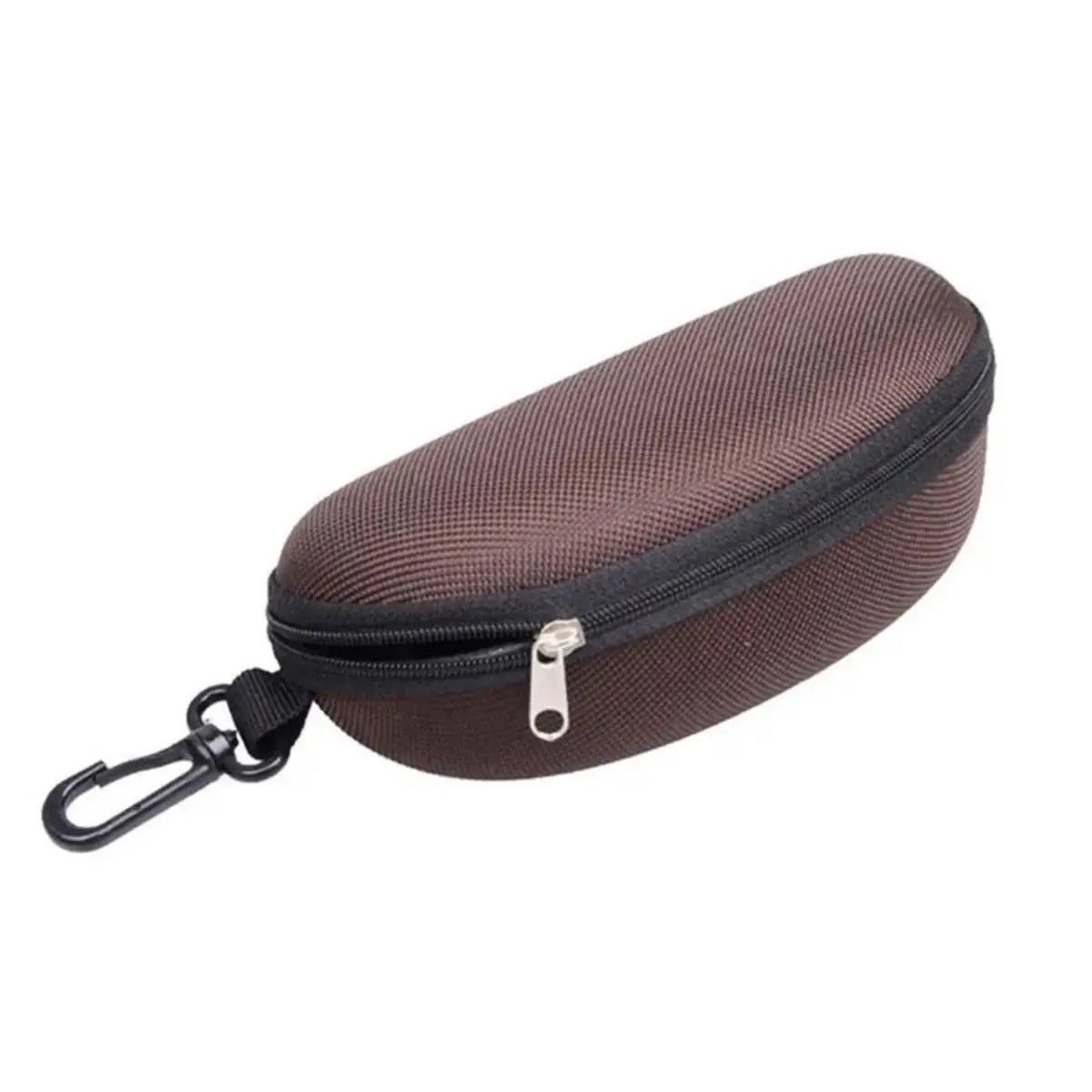 1pc Portable Sunglasses Case Protector Oxford Cloth Hard EVA Zippered Eyeglasses Case with Carabiner Unisex Eyewear Accessories by Rad Living