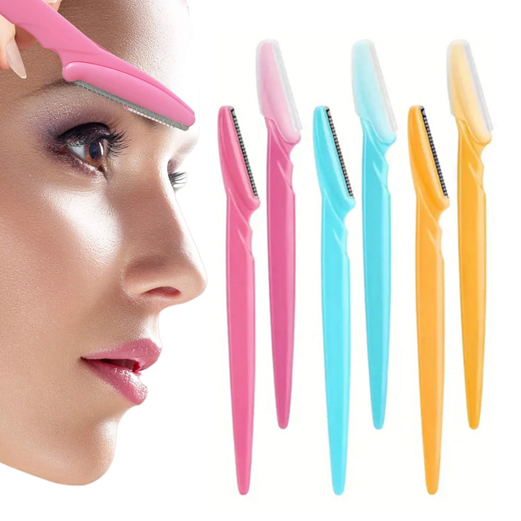 10/40Pcs Eyebrow Trimmer Face Blade Shaver Portable Eye Brow Epilation Hair Removal Safety Eyebrow Cutting Woman Makeup Tools by Rad Living