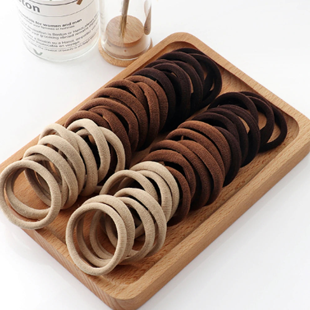 50/100pcs Black Hair Bands for Women Girls Hairband High Elastic Rubber Band Hair Ties Ponytail Holder Scrunchies Accessorie by Rad Living