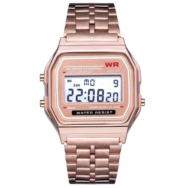 F91W Steel Strap Watches Women Watch Men Business Clock Multifunction LED Digtal Sports Wrist Watch Electronic Clock Electron wi by Rad Living
