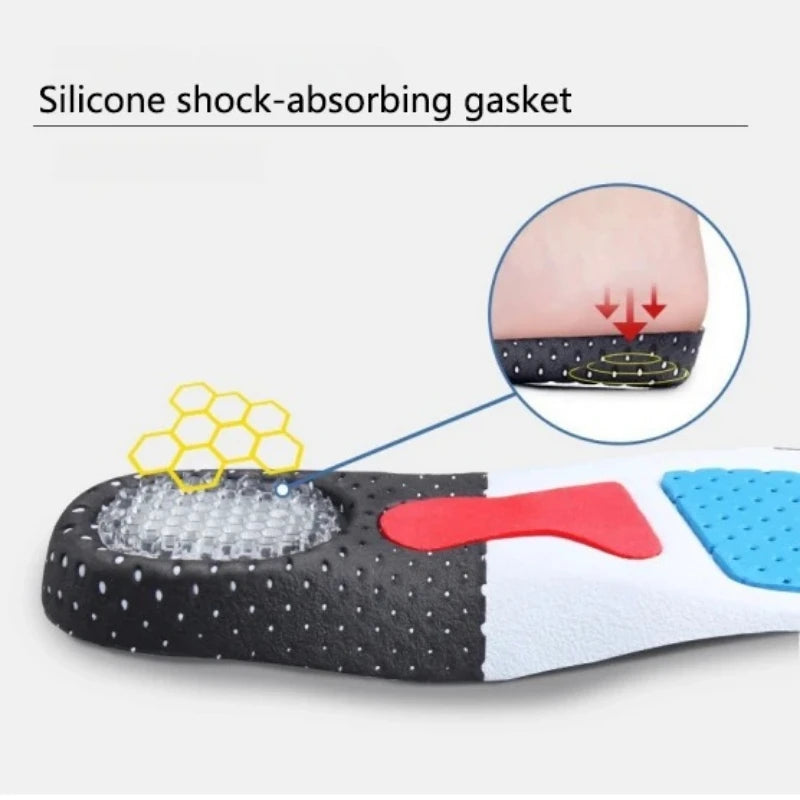 Cuttable Breathable Orthotic Arch Support Shoe Insoles for Men Women Soft Running Cushion Memory Gel Pad with Sweat Absorption by Rad Living