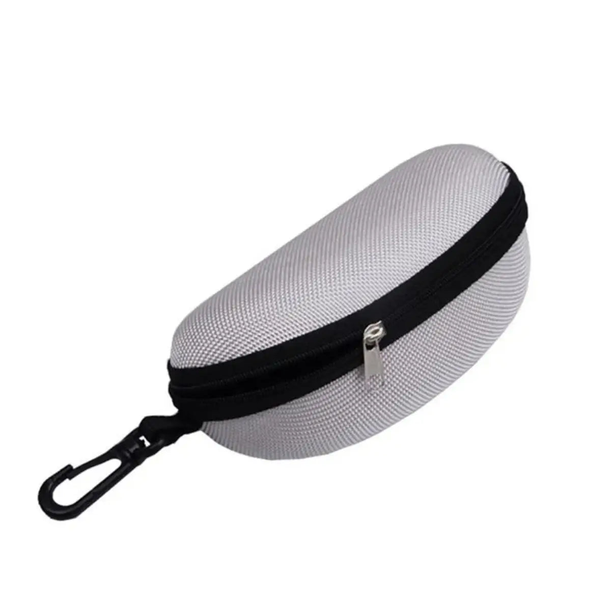 1pc Portable Sunglasses Case Protector Oxford Cloth Hard EVA Zippered Eyeglasses Case with Carabiner Unisex Eyewear Accessories by Rad Living