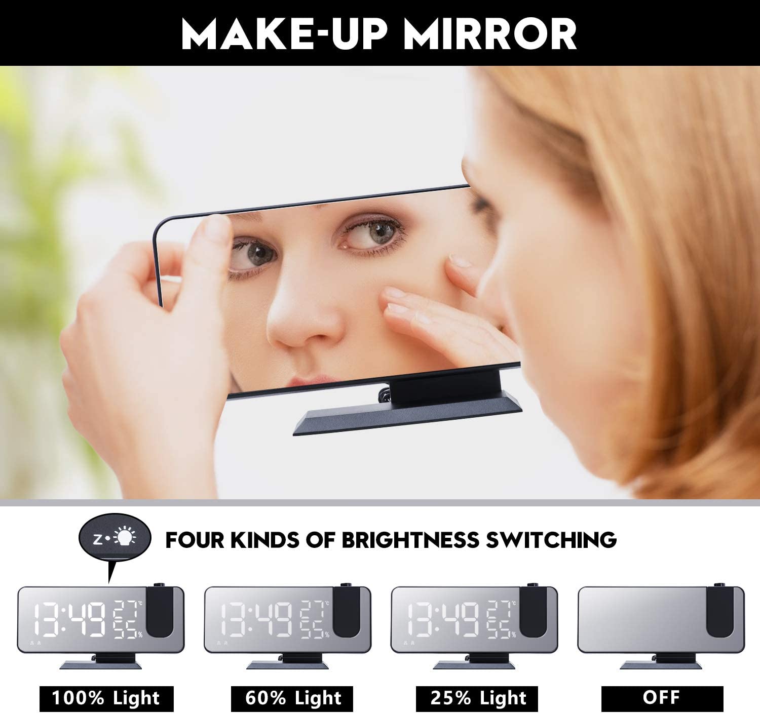 LED Projection Digital Alarm Clock Phone Charger by DC-THE CEO