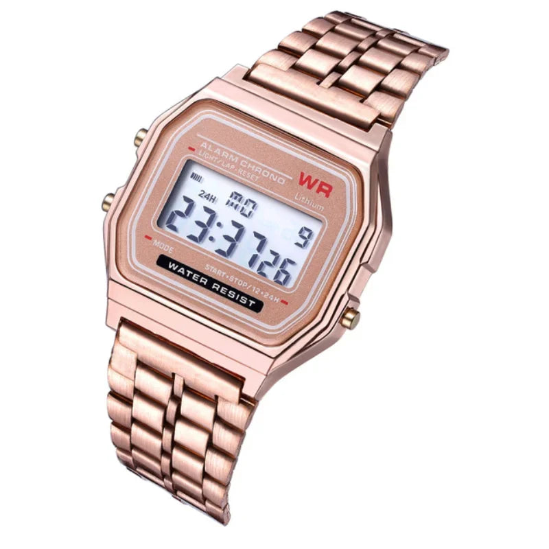 F91W Steel Strap Watches Women Watch Men Business Clock Multifunction LED Digtal Sports Wrist Watch Electronic Clock Electron wi by Rad Living