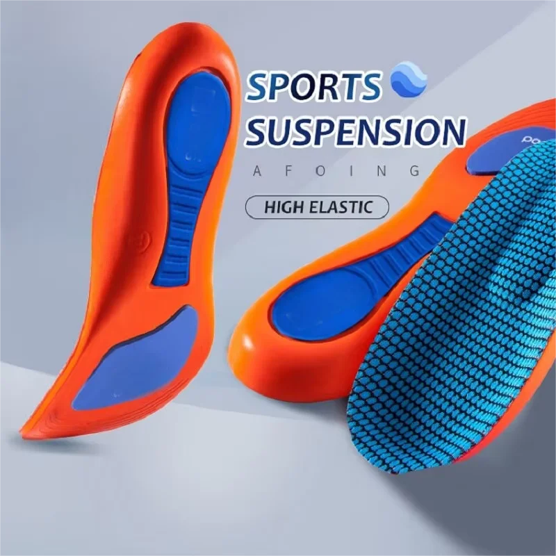 Sport Orthopedic Insoles for Feet Men Women EVA Breathable Shock Absorption Shoes Insole for Running Basketball Sport Care Pads by Rad Living