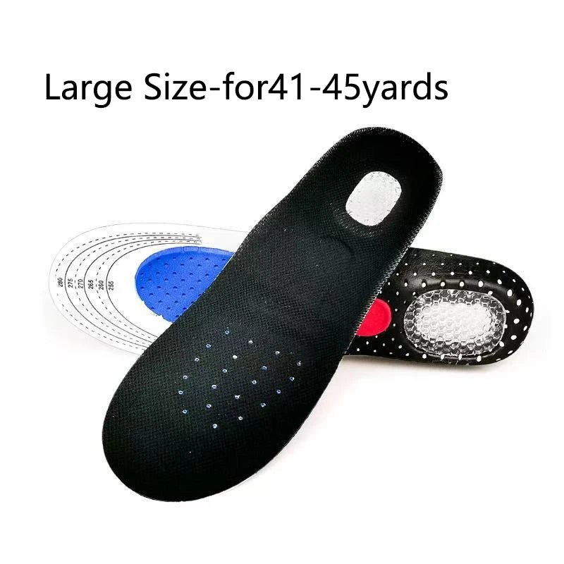 Cuttable Breathable Orthotic Arch Support Shoe Insoles for Men Women Soft Running Cushion Memory Gel Pad with Sweat Absorption by Rad Living