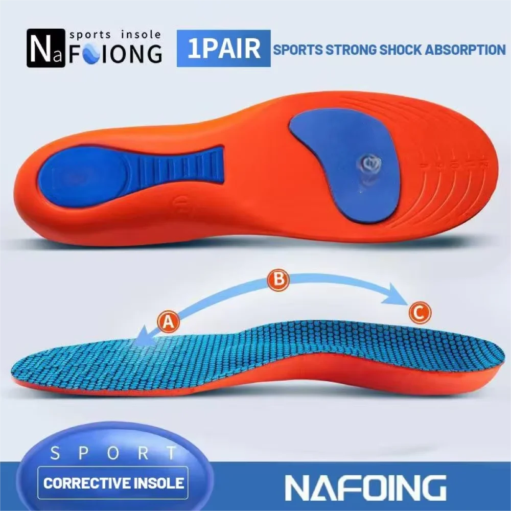 Sport Orthopedic Insoles for Feet Men Women EVA Breathable Shock Absorption Shoes Insole for Running Basketball Sport Care Pads by Rad Living