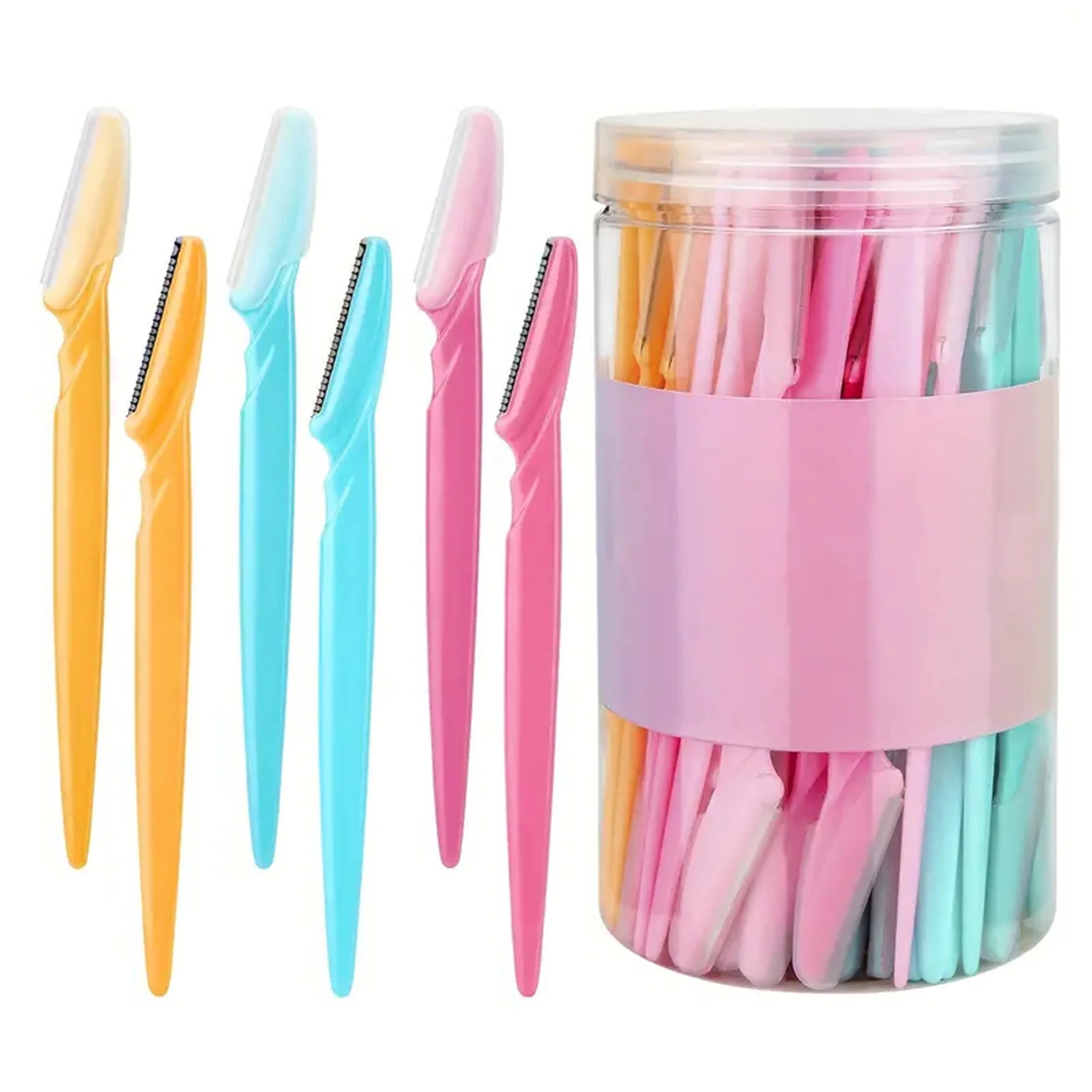 10/40Pcs Eyebrow Trimmer Face Blade Shaver Portable Eye Brow Epilation Hair Removal Safety Eyebrow Cutting Woman Makeup Tools by Rad Living