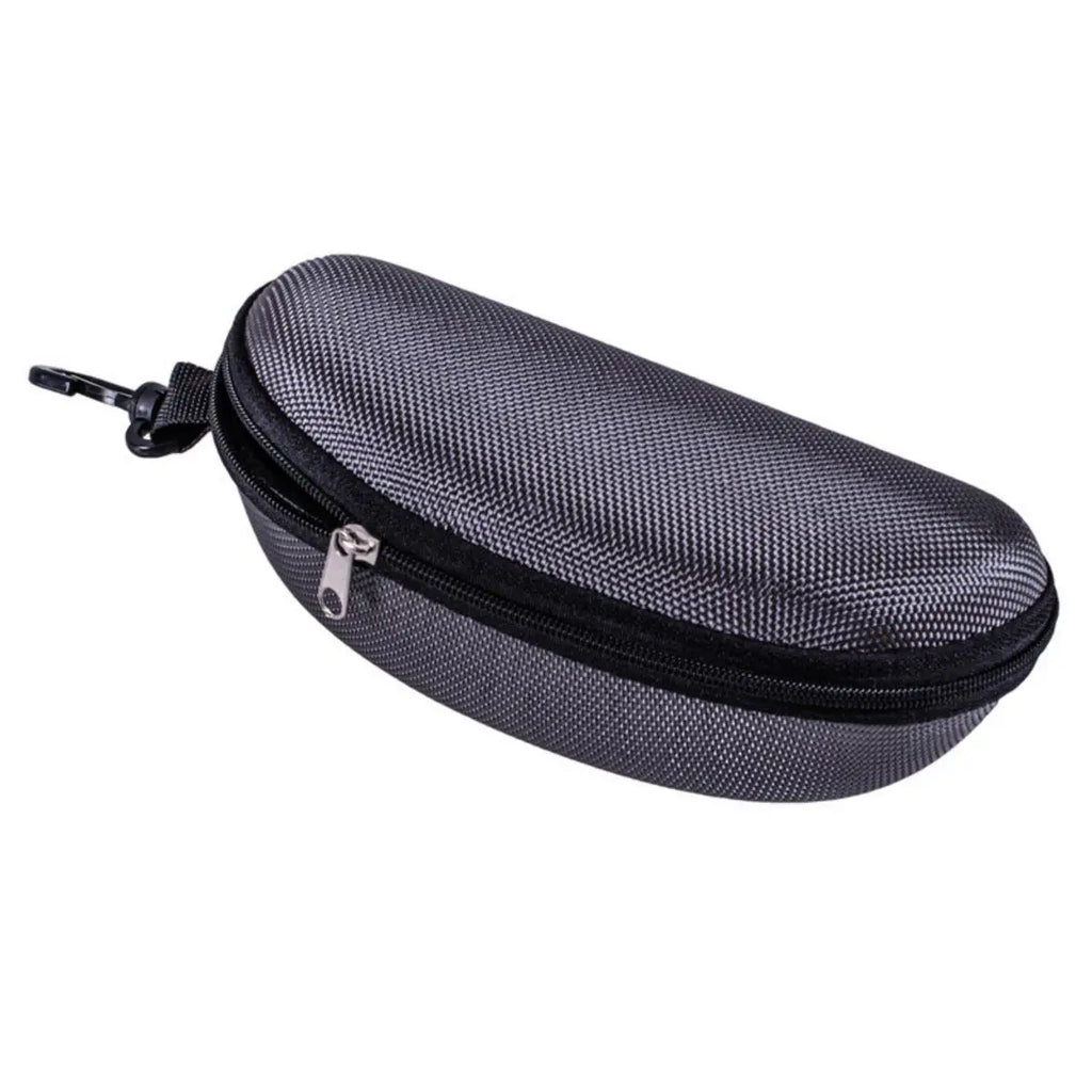 1pc Portable Sunglasses Case Protector Oxford Cloth Hard EVA Zippered Eyeglasses Case with Carabiner Unisex Eyewear Accessories by Rad Living