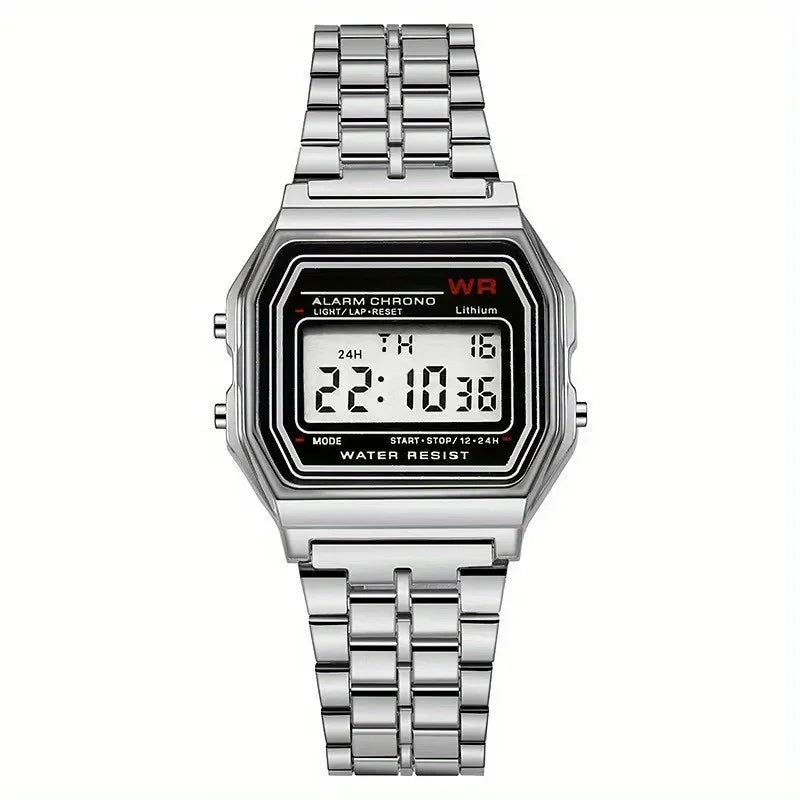 F91W Steel Strap Watches Women Watch Men Business Clock Multifunction LED Digtal Sports Wrist Watch Electronic Clock Electron wi by Rad Living