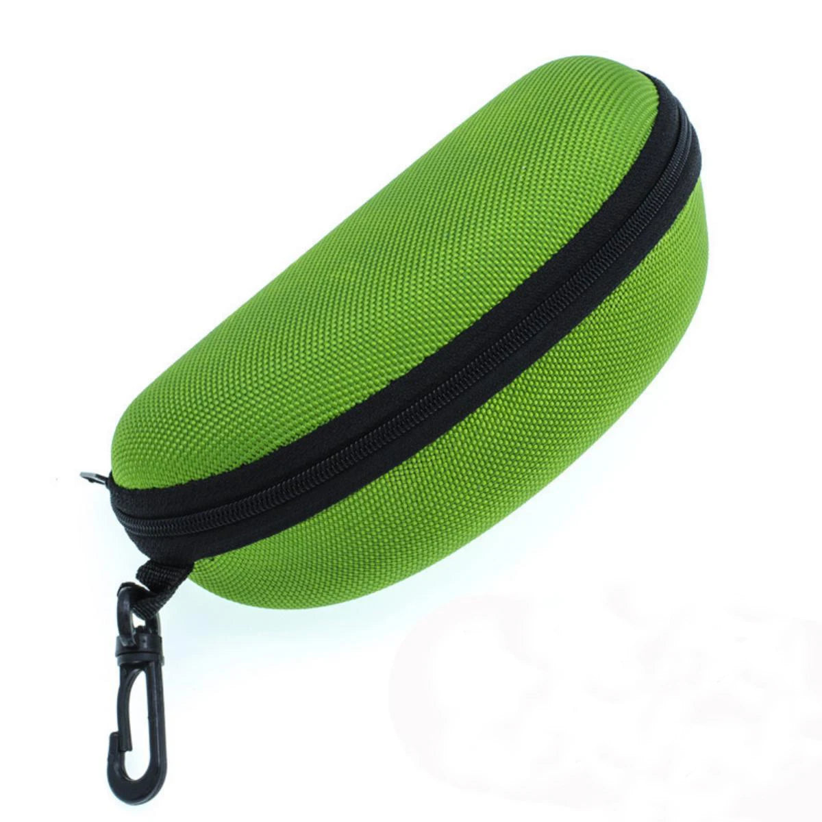 1pc Portable Sunglasses Case Protector Oxford Cloth Hard EVA Zippered Eyeglasses Case with Carabiner Unisex Eyewear Accessories by Rad Living