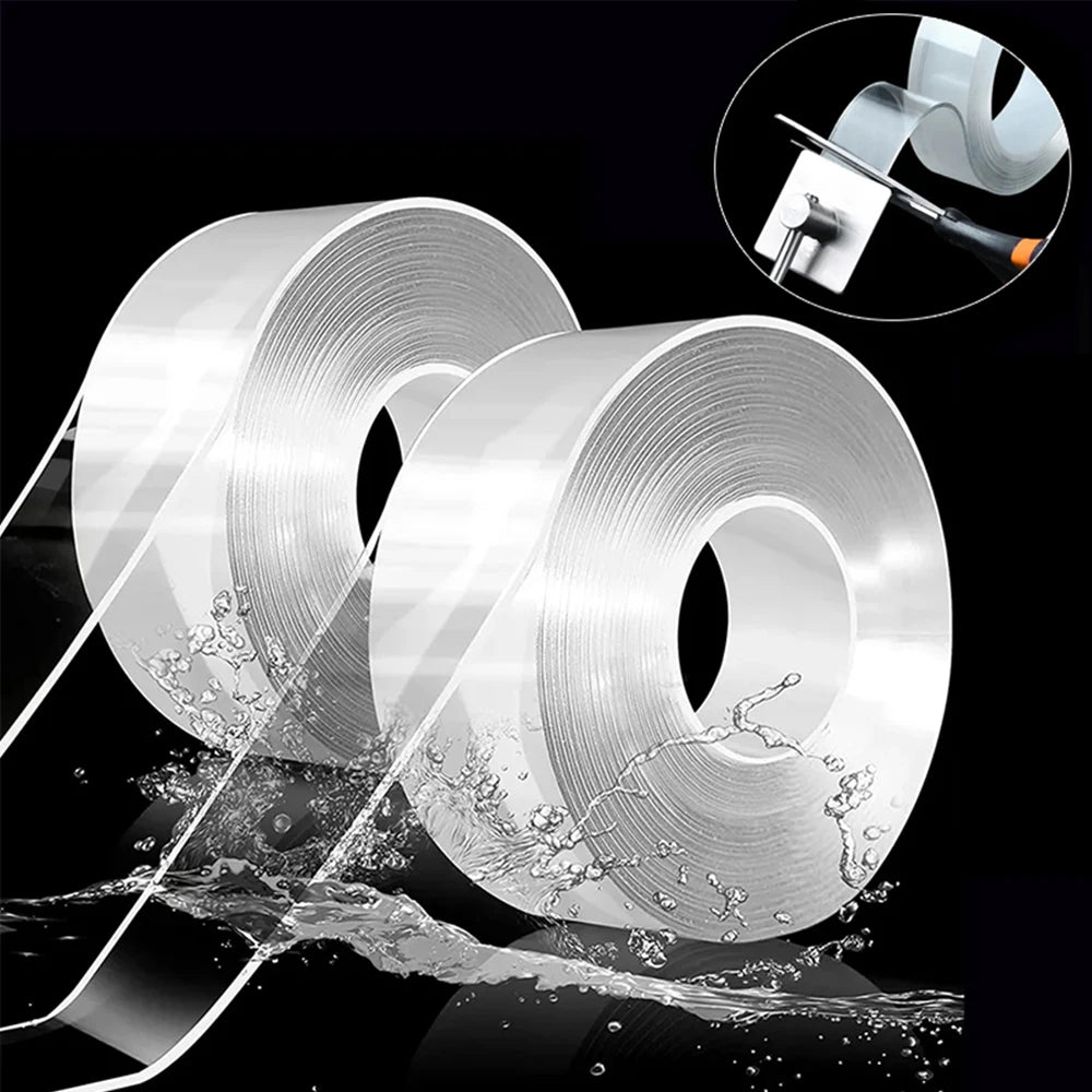 1pc Strong Double-sided Tape, Can Be Cleaned And Reused. Transparent Double-sided Tape Use for Kitchen, Bathroom, Office by Rad Living