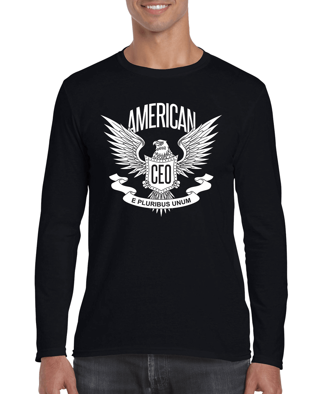 American CEO Patriotic Eagle Men's Long Sleeve Shirt by DC-THE CEO
