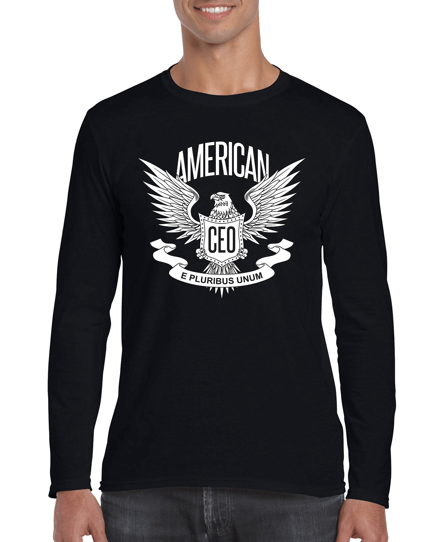 American CEO Patriotic Eagle Men's Long Sleeve Shirt by DC-THE CEO
