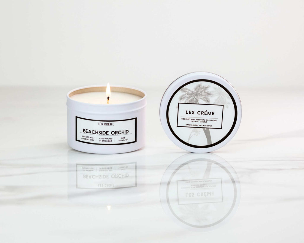 Beachside Orchid Scent Coconut Wax Candle by DC-Les Creme