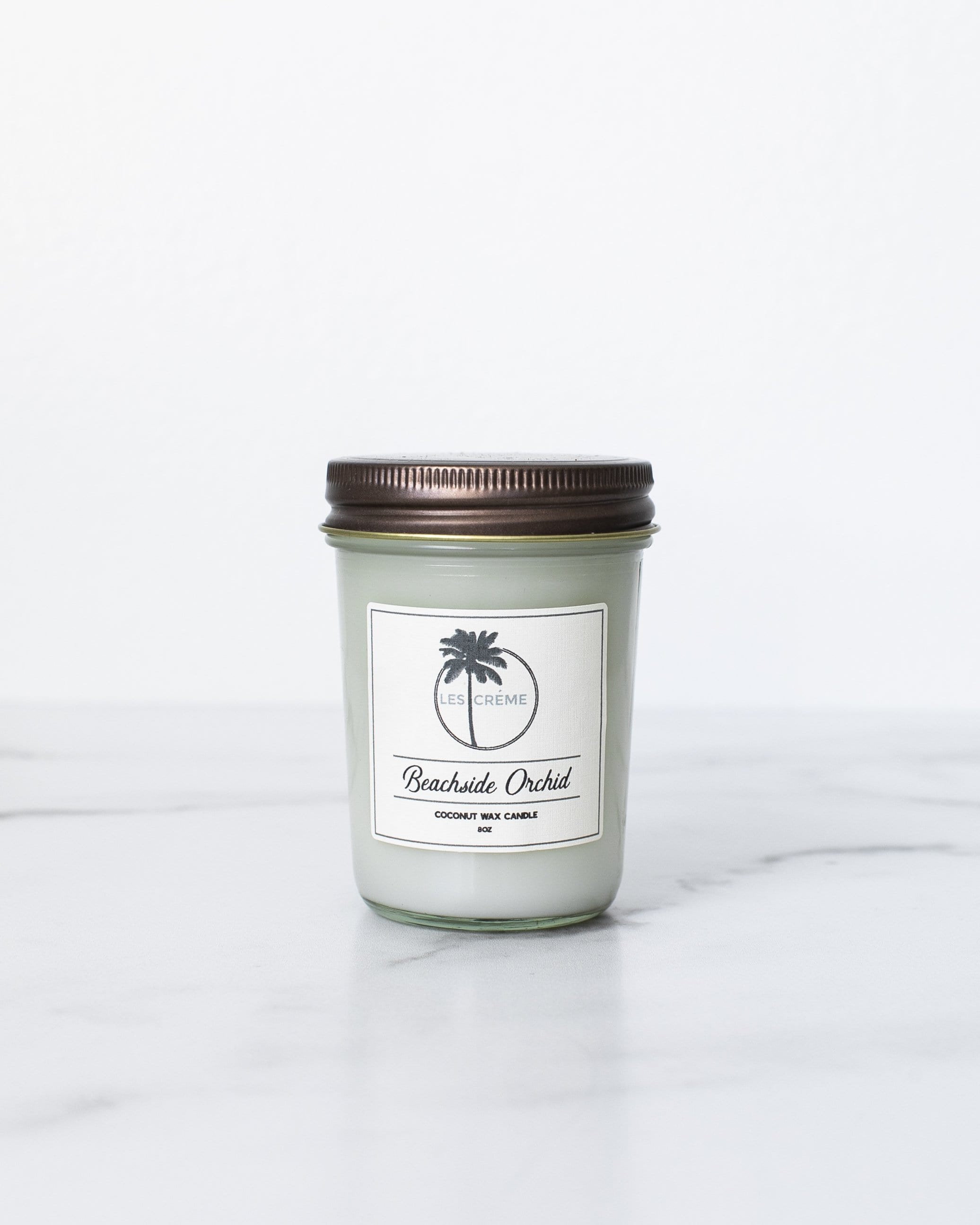 Beachside Orchid Scent Coconut Wax Candle by DC-Les Creme