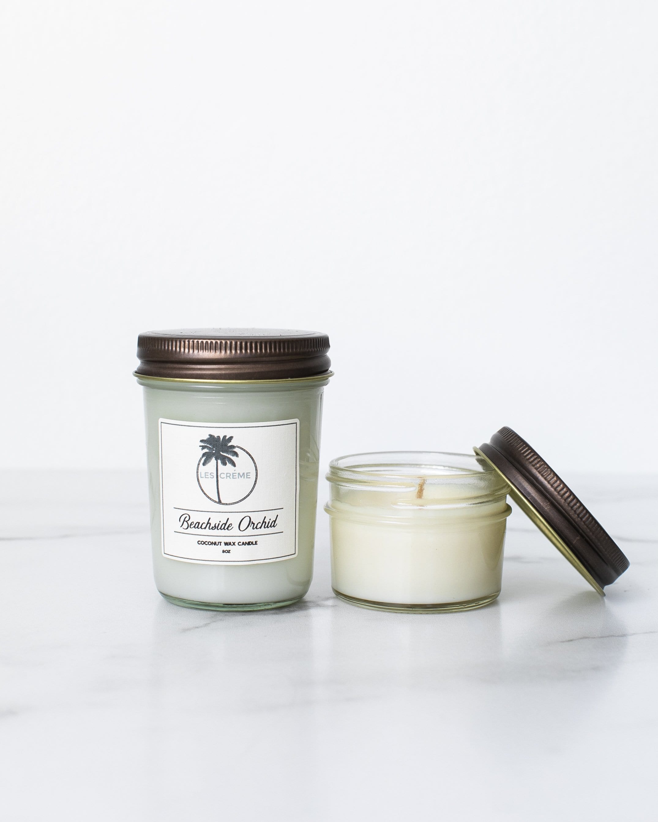 Beachside Orchid Scent Coconut Wax Candle by DC-Les Creme