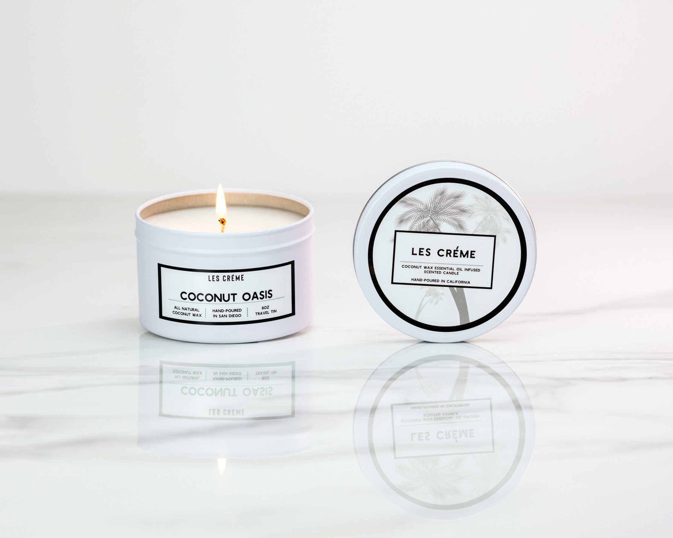Coconut Oasis Scent Coconut Wax Candle by DC-Les Creme