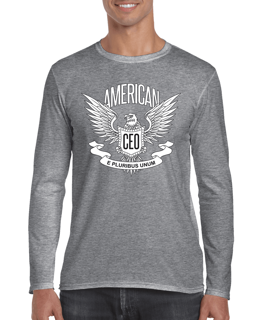 American CEO Patriotic Eagle Men's Long Sleeve Shirt by DC-THE CEO