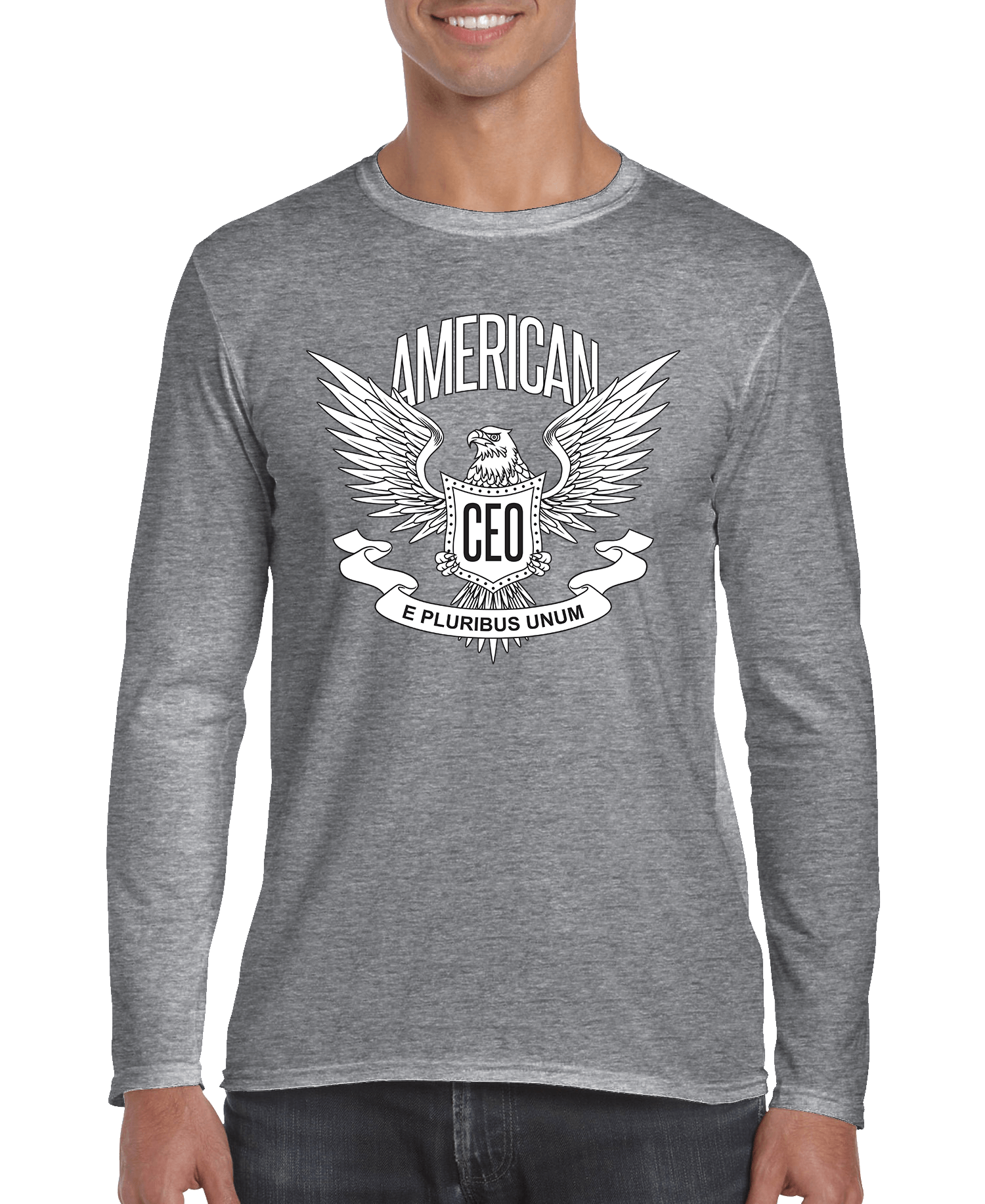 American CEO Patriotic Eagle Men's Long Sleeve Shirt by DC-THE CEO