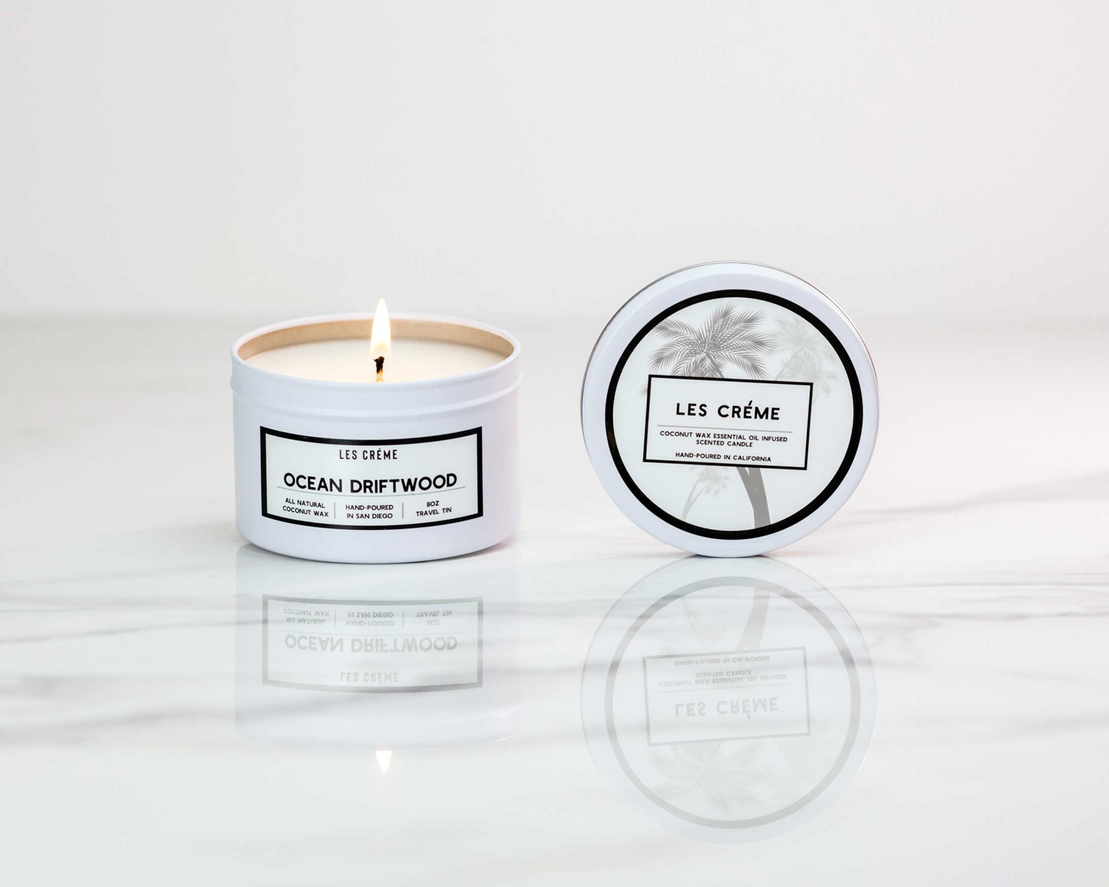 Ocean Driftwood Scent Coconut Wax Candle by DC-Les Creme