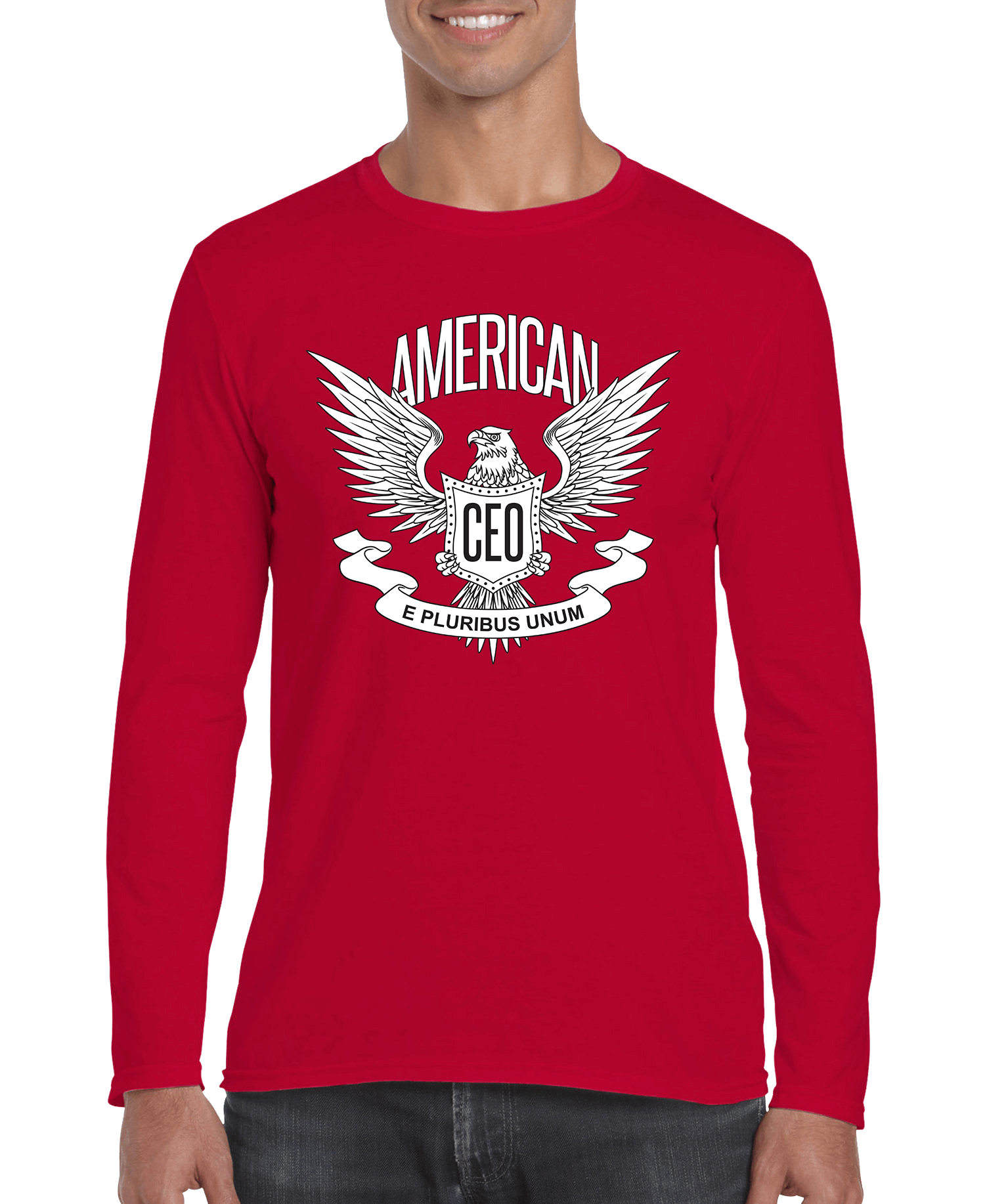 American CEO Patriotic Eagle Men's Long Sleeve Shirt by DC-THE CEO