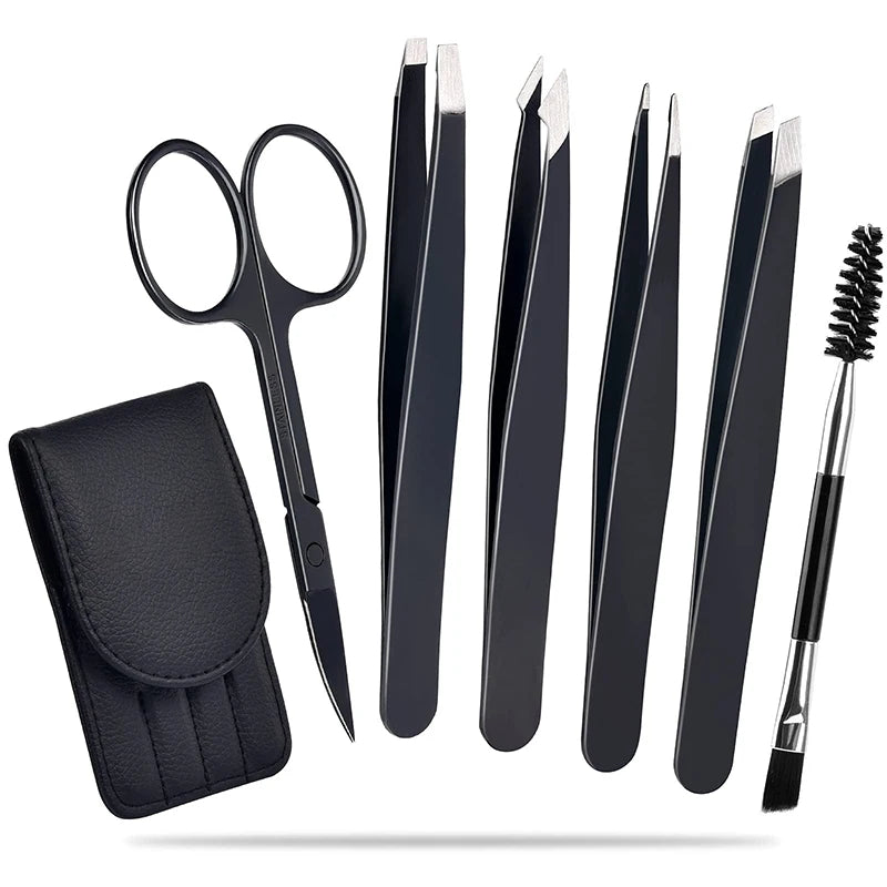 Beauty Tools 4pcs Professional Tweezers Set Perfect For Eyebrow Hair Removal Splinter & Ingrown Hair Removal & More For Woman by Rad Living
