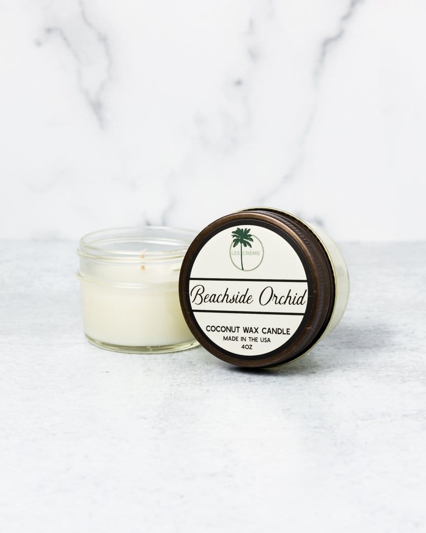 Beachside Orchid Scent Coconut Wax Candle by DC-Les Creme