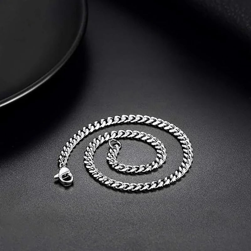 3.5-7MM Wide Stainless Steel Necklaces For Men Punk Cuban Link Chain Choker Women Hip Hop Fashion Party Jewelry Accessories by Rad Living