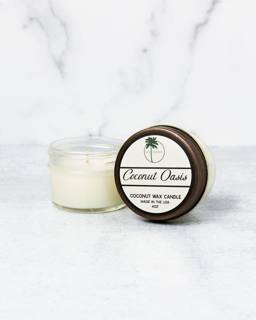 Coconut Oasis Scent Coconut Wax Candle by DC-Les Creme