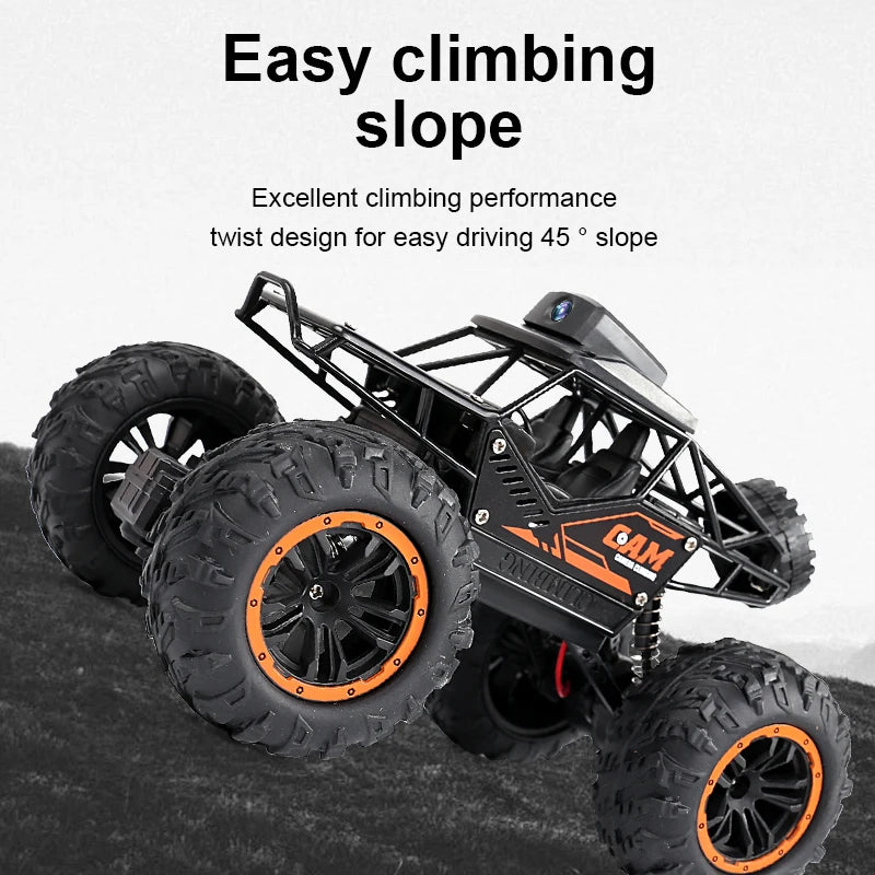 Rc Car With Camera HD FPV WIFI Machine On Remote Control Stunt 1:18 2.4G SUV Radiocontrol Climbing Toys For Kids on a Sign by Rad Living