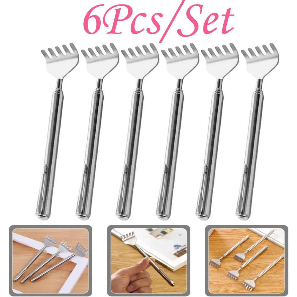 silvery Telescopic Back Scratcher, Portable Extendable Stainless Steel Scratchers for Men Women ，Mothers Gifts，Gifts For Men，G by Rad Living