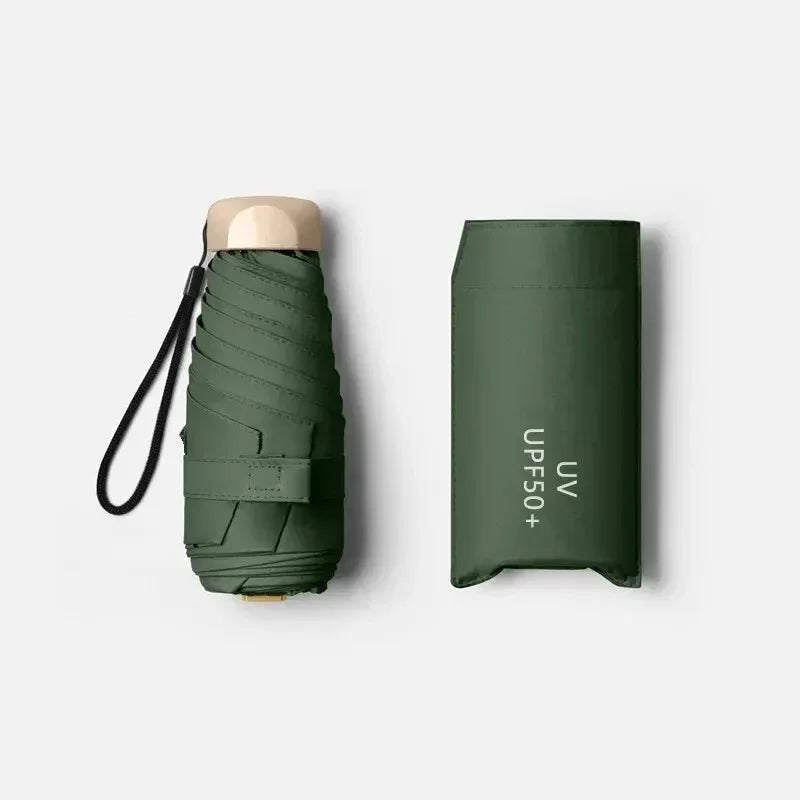 1Pc Mini Sun Umbrella Pocket Rain Umbrella Vinyl Folding UV Protection Sun Shade Ultraviolet Capsule Parasol for Pocket 55% off by Rad Living