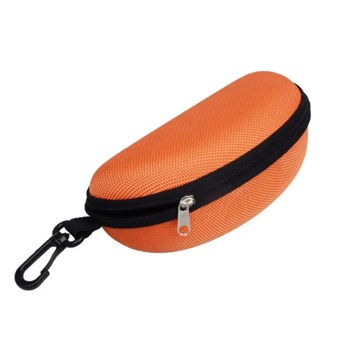 1pc Portable Sunglasses Case Protector Oxford Cloth Hard EVA Zippered Eyeglasses Case with Carabiner Unisex Eyewear Accessories by Rad Living