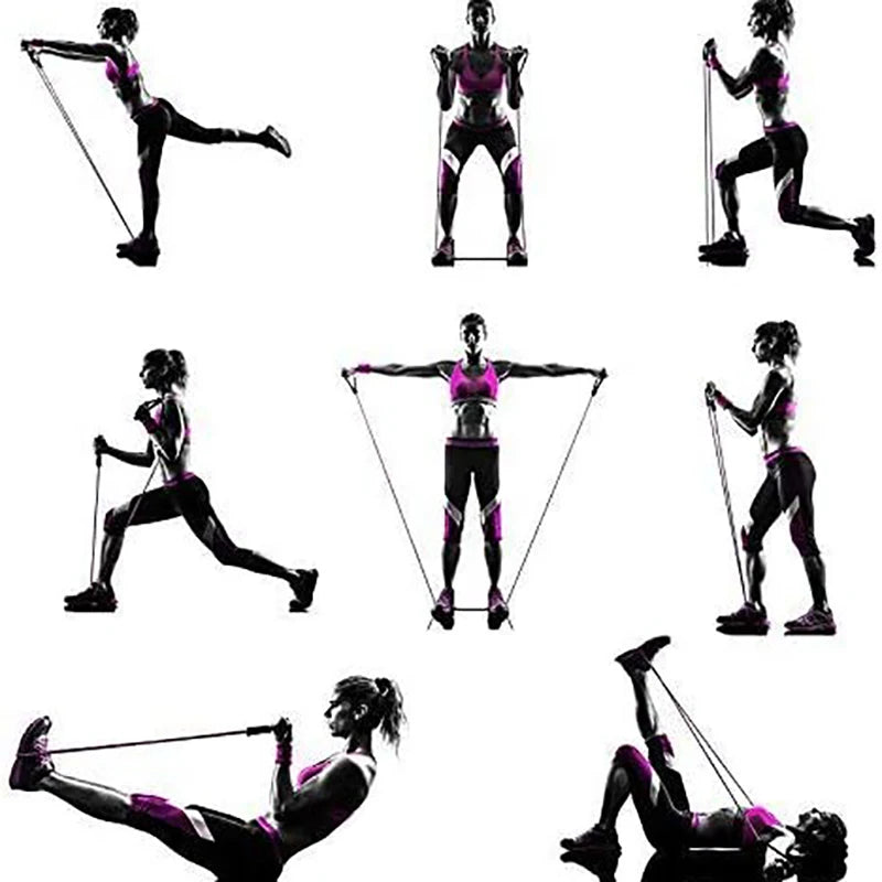 Resistance Bands With Handles, Exercise Bands, Workout Bands With Handles For Men Women, Strength Training Equipment At Home by Rad Living