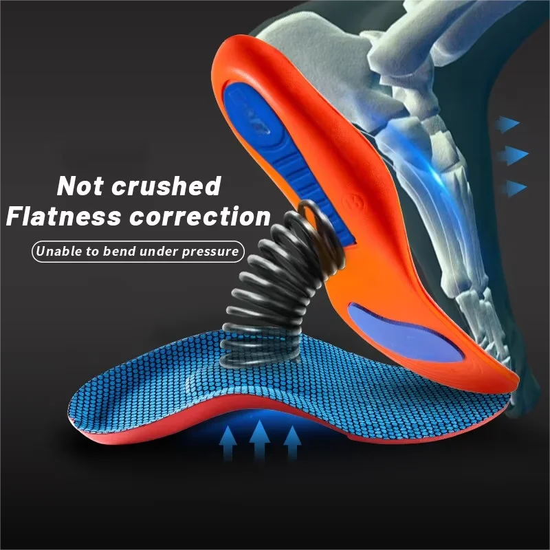Sport Orthopedic Insoles for Feet Men Women EVA Breathable Shock Absorption Shoes Insole for Running Basketball Sport Care Pads by Rad Living