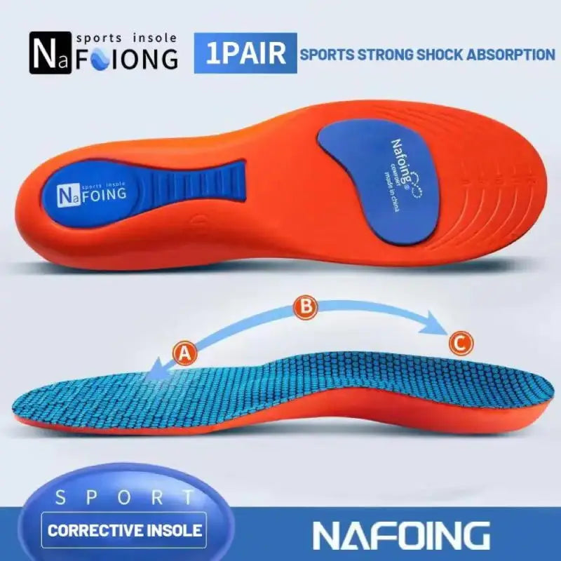 Sport Orthopedic Insoles for Feet Men Women EVA Breathable Shock Absorption Shoes Insole for Running Basketball Sport Care Pads by Rad Living