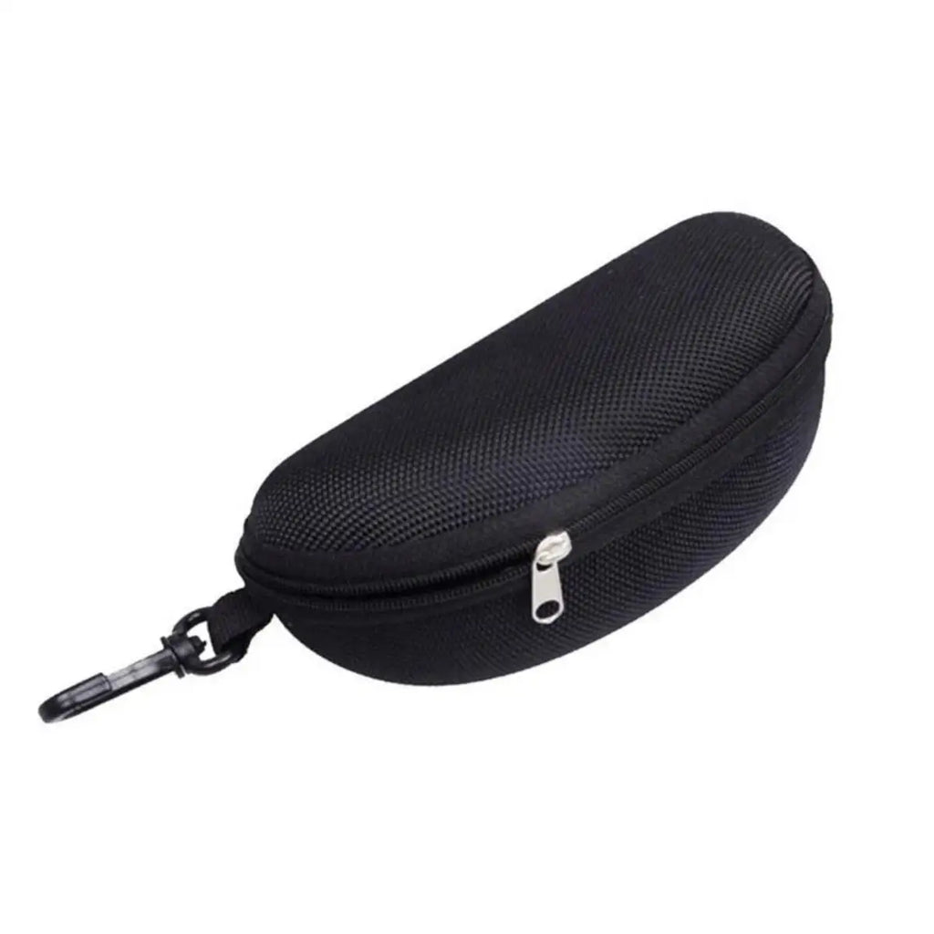 1pc Portable Sunglasses Case Protector Oxford Cloth Hard EVA Zippered Eyeglasses Case with Carabiner Unisex Eyewear Accessories by Rad Living