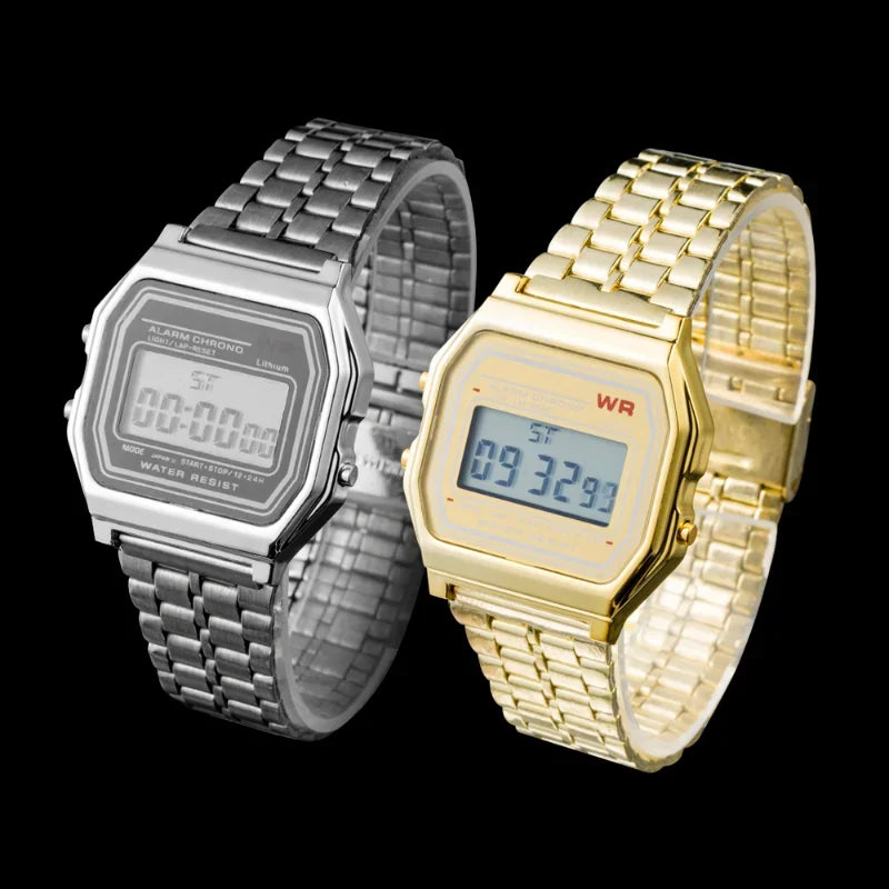 F91W Steel Strap Watches Women Watch Men Business Clock Multifunction LED Digtal Sports Wrist Watch Electronic Clock Electron wi by Rad Living