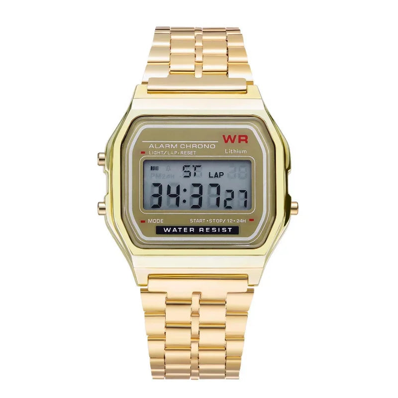 F91W Steel Strap Watches Women Watch Men Business Clock Multifunction LED Digtal Sports Wrist Watch Electronic Clock Electron wi by Rad Living